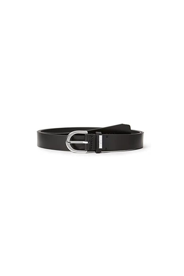 Calvin Klein Ceinture Femme Ck Must Round Belt 2.5 cm Ceinture Cuir, Noir Ck Black , 85 cm