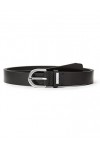 Calvin Klein Ceinture Femme Ck Must Round Belt 2.5 cm Ceinture Cuir, Noir Ck Black , 85 cm