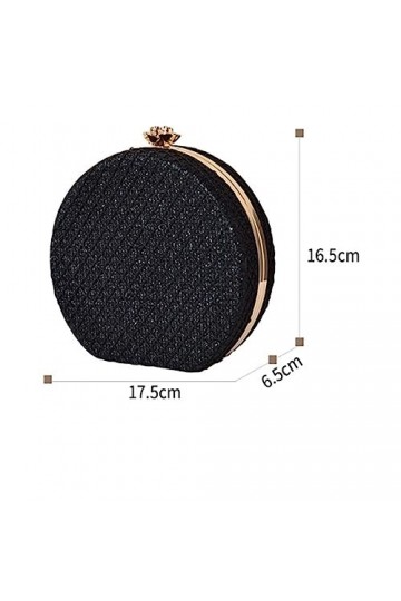 GALSOR Sac de fête Sac de soirée for femme Crossbody Handheld Take Chain Bag Sac rond personnalisé Sac de banquet Color : Sc