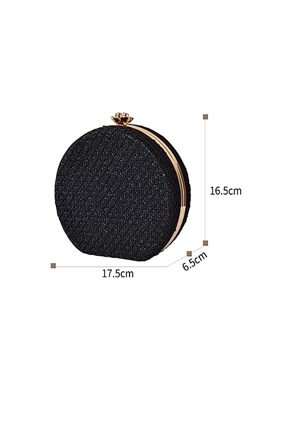 GALSOR Sac de fête Sac de soirée for femme Crossbody Handheld Take Chain Bag Sac rond personnalisé Sac de banquet Color : Sc