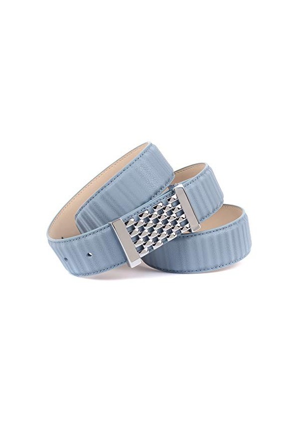 Anthoni Crown Ledergürtel Ceinture, Himmelblau, 100 Femme
