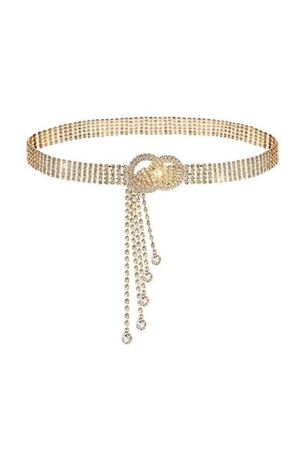 Fleur Mince Ceinture De Mariée À La Main Strass Cristal Perles Robe De Mariée Ceinture-Ceinture 8 Or