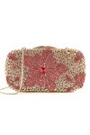 Sac de fête Femmes Strass Fleur Soirée Sac À Main Noble Porte-Monnaie Élégant Portefeuille De Mariage dembrayage Bourse Sac 