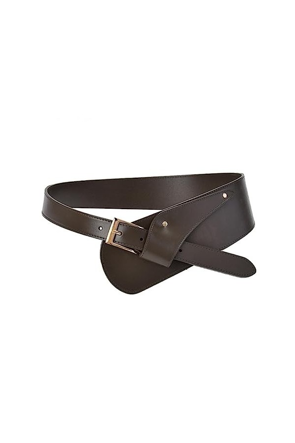 SCOOVY 1 Pc Mode Femmes Oblique insérer Large Taille décoration Cuir Ceinture Bonbons Couleurs Match avec Manteau Pull Taille