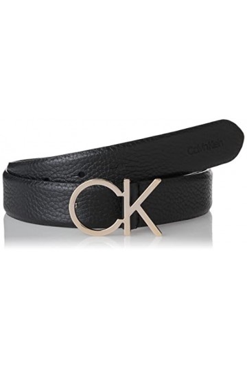 Calvin Klein RE-Lock CK Logo Belt 30MM PBl Ceintures, Stoney Beige, 75 Femme