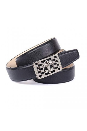 Anthoni Crown Ledergürtel Ceinture, Noir, 110 cm Femme