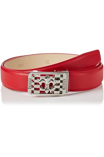 Anthoni Crown Ledergürtel Ceinture, Rot, 100 Femme