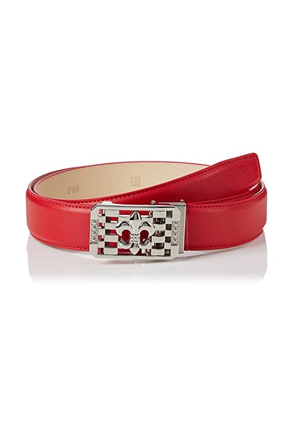 Anthoni Crown Ledergürtel Ceinture, Rot, 100 Femme
