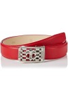 Anthoni Crown Ledergürtel Ceinture, Rot, 100 Femme