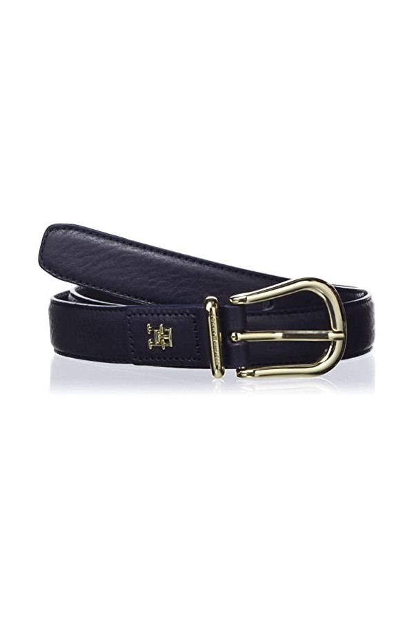 Tommy Hilfiger Ceinture Femme TH Casual 2.5 Ceinture Cuir, Bleu Space Blue , 70