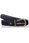 Tommy Hilfiger Ceinture Femme TH Casual 2.5 Ceinture Cuir, Bleu Space Blue , 70
