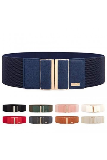 MIJIU Femmes Ceintures élastiques étirées Ceintures élastiques Ceintures larges Ceintures Ceintures minces Pour haute brillan