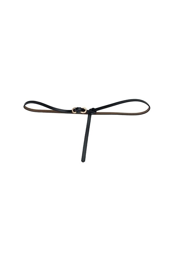 MIJIU Ceinture skinny fine en cuir véritable avec boucle en métal doré pour pantalons, jeans, robes, différentes couleurs dis