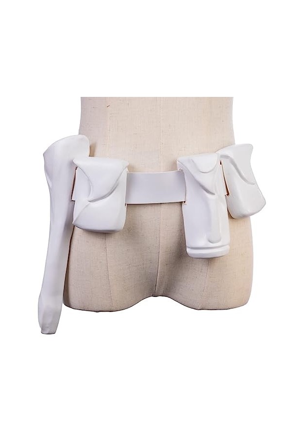Koshowgic Ceinture de jeu de rôle pour Halloween, ceinture blanche, accessoires de jeu de rôle, vêtements pour femme, Blanc.,