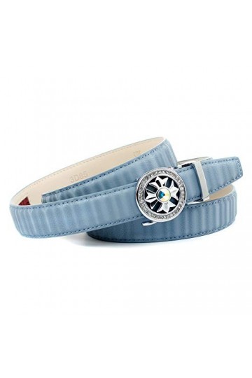 Anthoni Crown 1mca3d85 Ceinture, Bleu Hell Blau 085 , 120 Taille Fabricant: 105 Femme