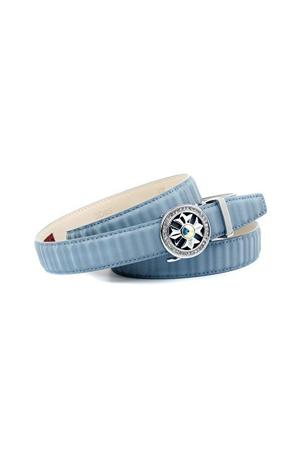 Anthoni Crown 1mca3d85 Ceinture, Bleu Hell Blau 085 , 120 Taille Fabricant: 105 Femme
