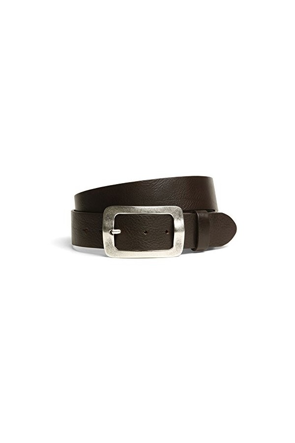 VaModa Ceinture en cuir 4cm | Jeans Belt 40mm pour homme et femme | couleur marron, Longueur-90cm, avec boucle montée modèle 