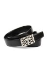 Anthoni Crown Ledergürtel Ceinture, Schwarz, 80 Femme