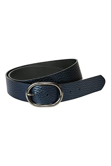 Cecil Ceinture en cuir brillant pour femme, Bleu brillant, 105