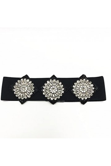 Ceinture Ceinture en Cristal Gemme Ceinture Élastique en Strass À La Main pour Femme