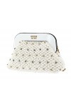 GUESS Sicilia Small Frame Clutch White