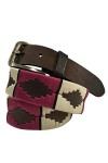 CARLOS DIAZ Ceinture Unisexe en Cuir Marron Premium Pour Hommes pour Femmes Polo de Créateur Brodé 100 cm / 40-42 Inches 