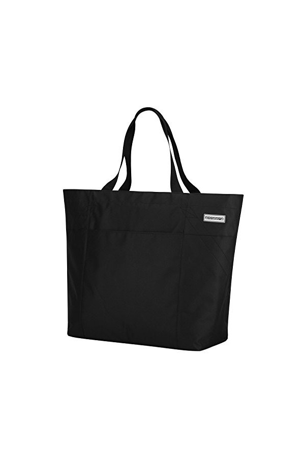 anndora Sac de shopping XXL - Sac de plage - Sac à bandoulière - Couleur au choix, Rouge à pois blancs., xxl