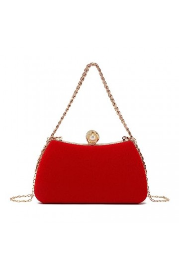 EVEOUT Élégant Velours Pochettes et clutches de soirée avec chaîne Sac à main de soirée pour Femme Sacs bandoulière pour Fête