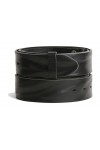 VaModa Ceinture en cuir 4cm | Jeans Belt 40mm pour homme et femme | modèle Crush | couleur noir, Longueur-95cm, Druckknopfs
