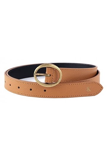 Calvin Klein Jeans Rounded Buckle Belt 25MM Ceinture, Cognac, 95 cm Femme
