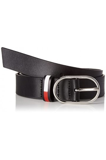 Tommy Jeans TJW Seasonal Oval 3.0 Ceinture, Black, 90 cm Femme