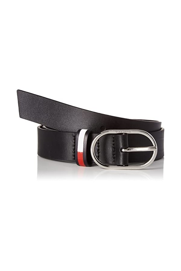 Tommy Jeans TJW Seasonal Oval 3.0 Ceinture, Black, 90 cm Femme