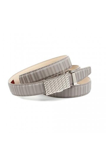 Anthoni Crown Ledergürtel Ceinture, Grau, 105 Femme