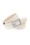 Anthoni Crown Ledergürtel Ceinture, Weiß, 105 Femme