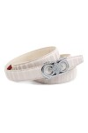 Anthoni Crown Ledergürtel Ceinture, Beige, 105 Femme