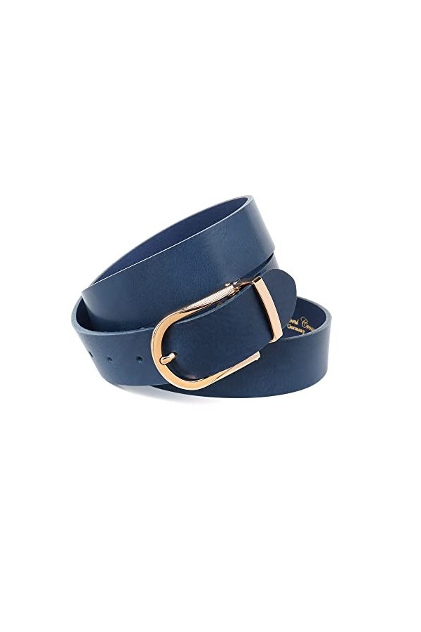Anthoni Crown Ledergürtel Ceinture, Dunkelblau, 100 Femme