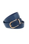 Anthoni Crown Ledergürtel Ceinture, Dunkelblau, 100 Femme