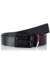 Tommy Jeans Ceinture Homme TJM Elevated Ceinture Cuir, Noir Black , 110