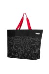 anndora Sac de shopping XXL - Sac de plage - Sac à bandoulière - Couleur au choix, Rouge à pois blancs., xxl