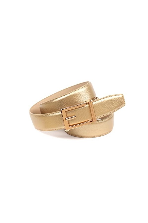 Anthoni Crown Ledergürtel Ceinture, Gold, 105 Femme