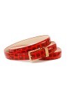 Anthoni Crown Ledergürtel Ceinture, Rot, 75 Femme