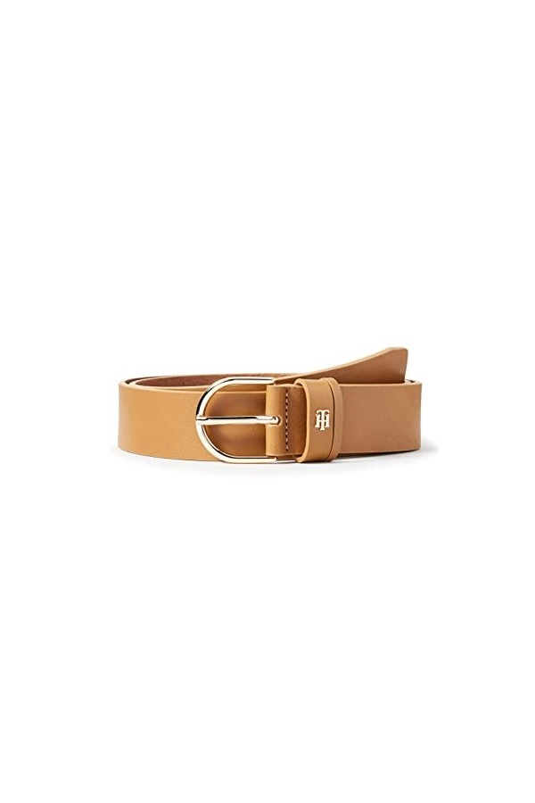 Tommy Hilfiger Ceinture Femme TH Timeless 3.5 en Cuir, Countryside Khaki, 80 cm
