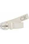 Calvin Klein RE-Lock RND BCKL BLT W/Tip 25MM Ceintures, DK Ecru, 95 Femme