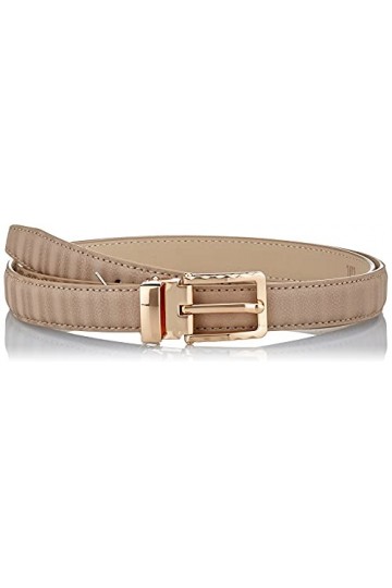 Anthoni Crown Ledergürtel Ceinture, Beige, 90 Femme