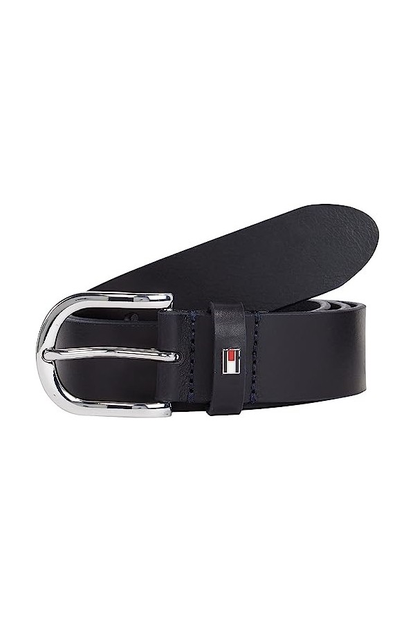 Tommy Hilfiger Ceinture Femme New Danny Belt Ceinture Cuir, Bleu Night Sky , 85