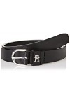 Tommy Hilfiger Ceinture Femme TH Timeless 2.5 Ceinture Cuir, Noir Black , 100