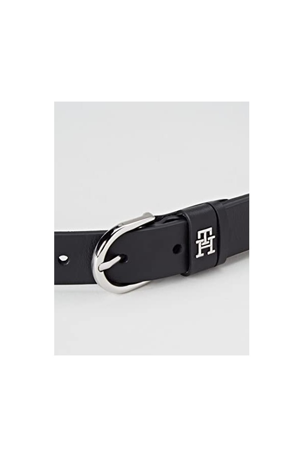 Tommy Hilfiger Ceinture Femme TH Timeless 2.5 Ceinture Cuir, Noir Black , 100