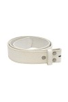 BC Belts Sangle de ceinture en cuir avec volutes Western en relief 3,8 cm de large avec boutons-pression, beige chaud, X-Smal