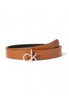 Calvin Klein Ceinture avec Logo CK 30 mm, Cognac, 90 cm Femme