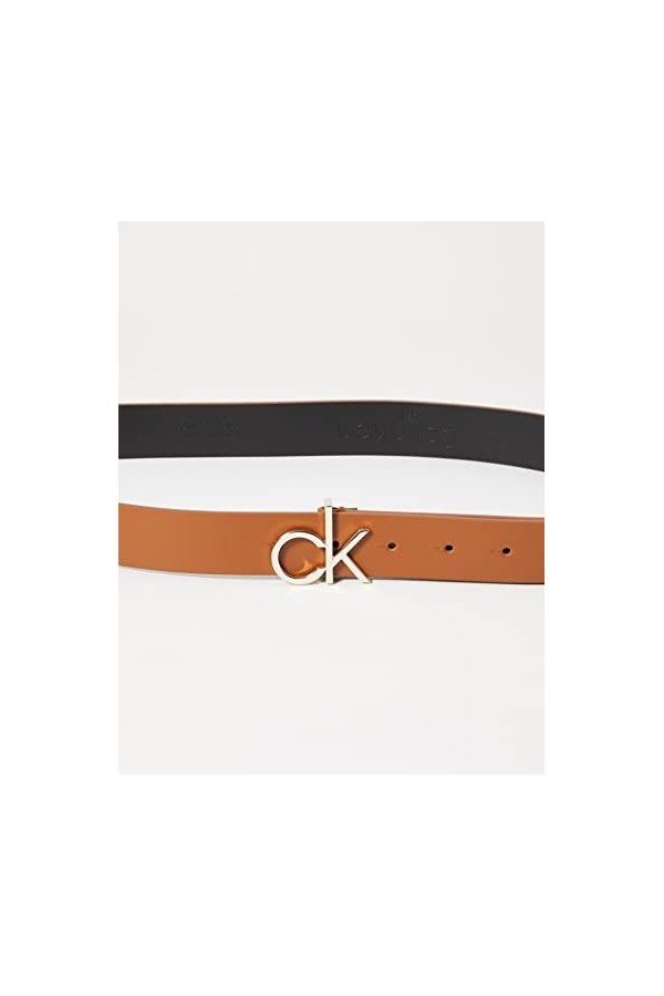 Calvin Klein Ceinture avec Logo CK 30 mm, Cognac, 90 cm Femme